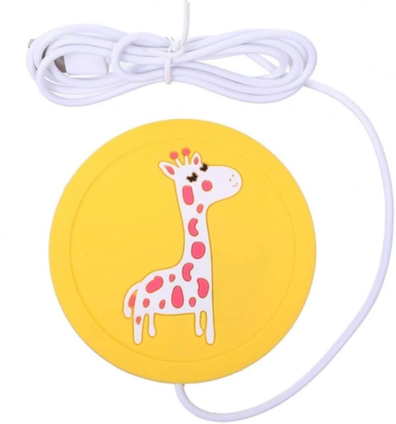 USB drink warmer silicone heating coaster for hot drinks Tea Coffee (Yellow) Ù‚Ø§Ø¹Ø¯Ø© ÙƒÙˆØ³ØªØ± Ø³Ø®Ø§Ù† USB Ù„Ù„Ø­ÙØ§Ø¸ Ø¹Ù„Ù‰ Ù…Ø´Ø±ÙˆØ¨Ùƒ Ø³Ø§Ø®Ù† (Ø£ØµÙØ±)